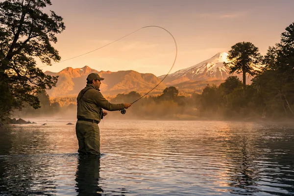 Fly fishing in pristine waters