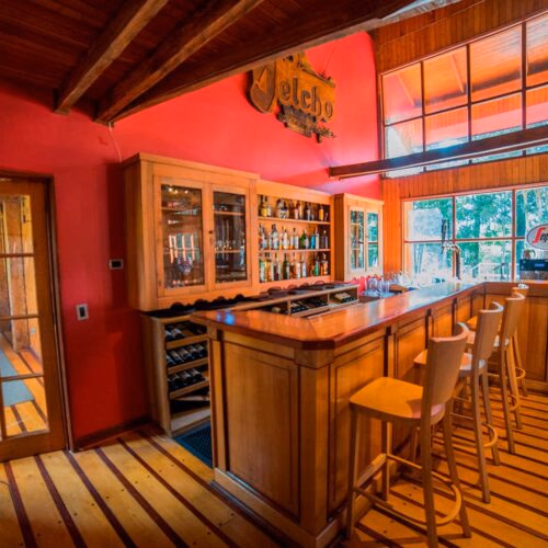 Apex Yelcho Patagonia cozy bar with Patagonian wood and mountain charm